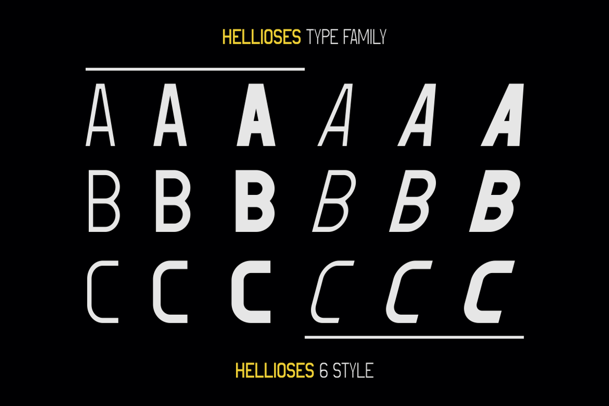 Hellioses - Modern Family Font, a Sans Serif Font by MaikoHatta
