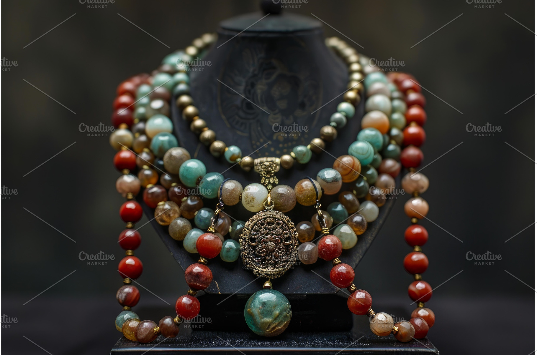 Colorful handmade stone necklaces, a Beauty & Fashion Photo by Ylivdesign