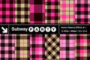 Vector Lumberjill Plaid Patterns, a Pattern Graphic by SubwayParty (Thumbnail 1 of 4)