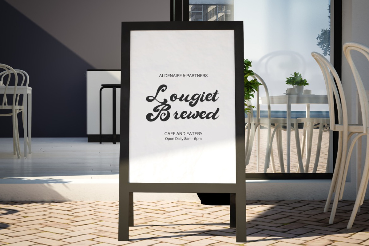 Lougiet Guina - Retro Script Font, a Script Font by Dhabee (Photo 12 of 16)