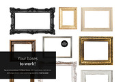 Vintage Frame Kit 10xMock-ups, a Print Template by Mocca Mockups Store (Thumbnail 2 of 6)