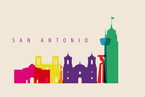 San Antonio City Landmarks, an Illustration by IB