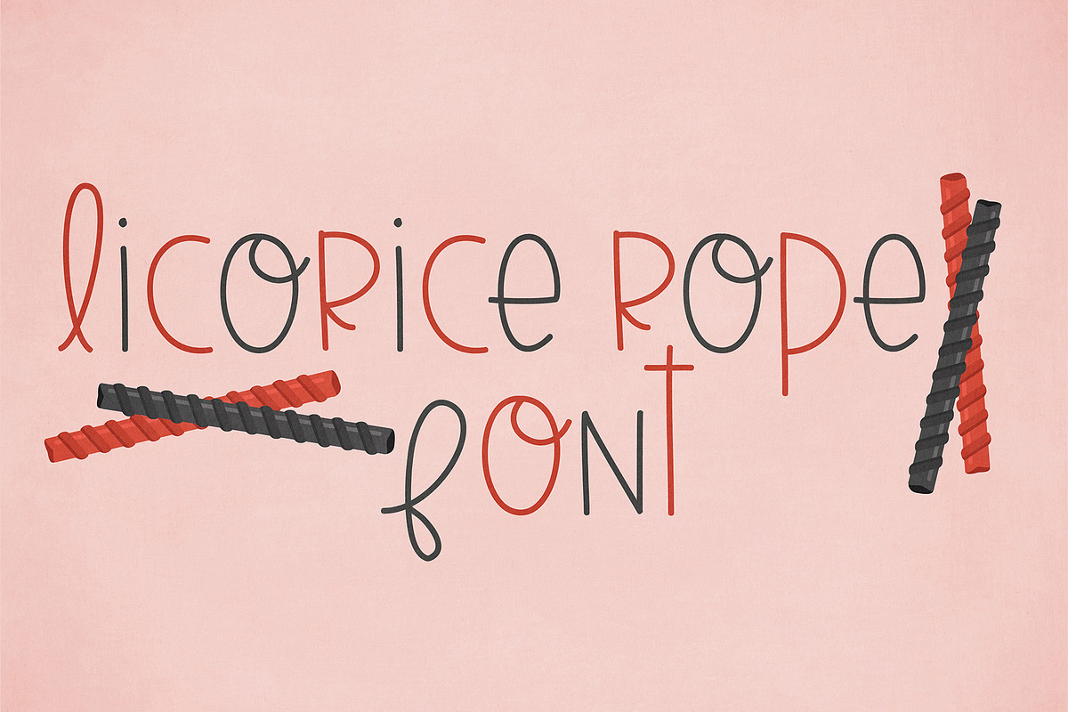 Licorice Rope Font, a Handwritten Font by Miss Kate (Photo 1 of 2)