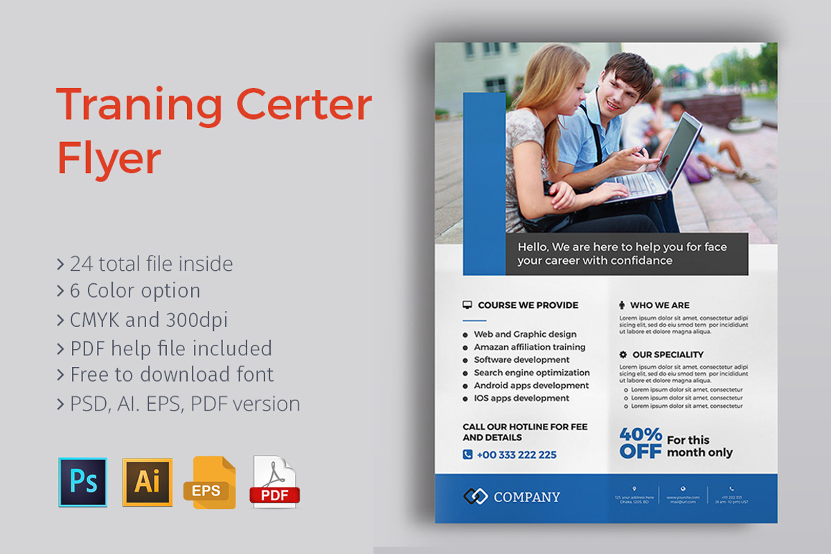 Training Center Flyer, a Flyer Template by Rongmistiry