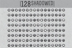 Shadowed Social Media Vector Icons