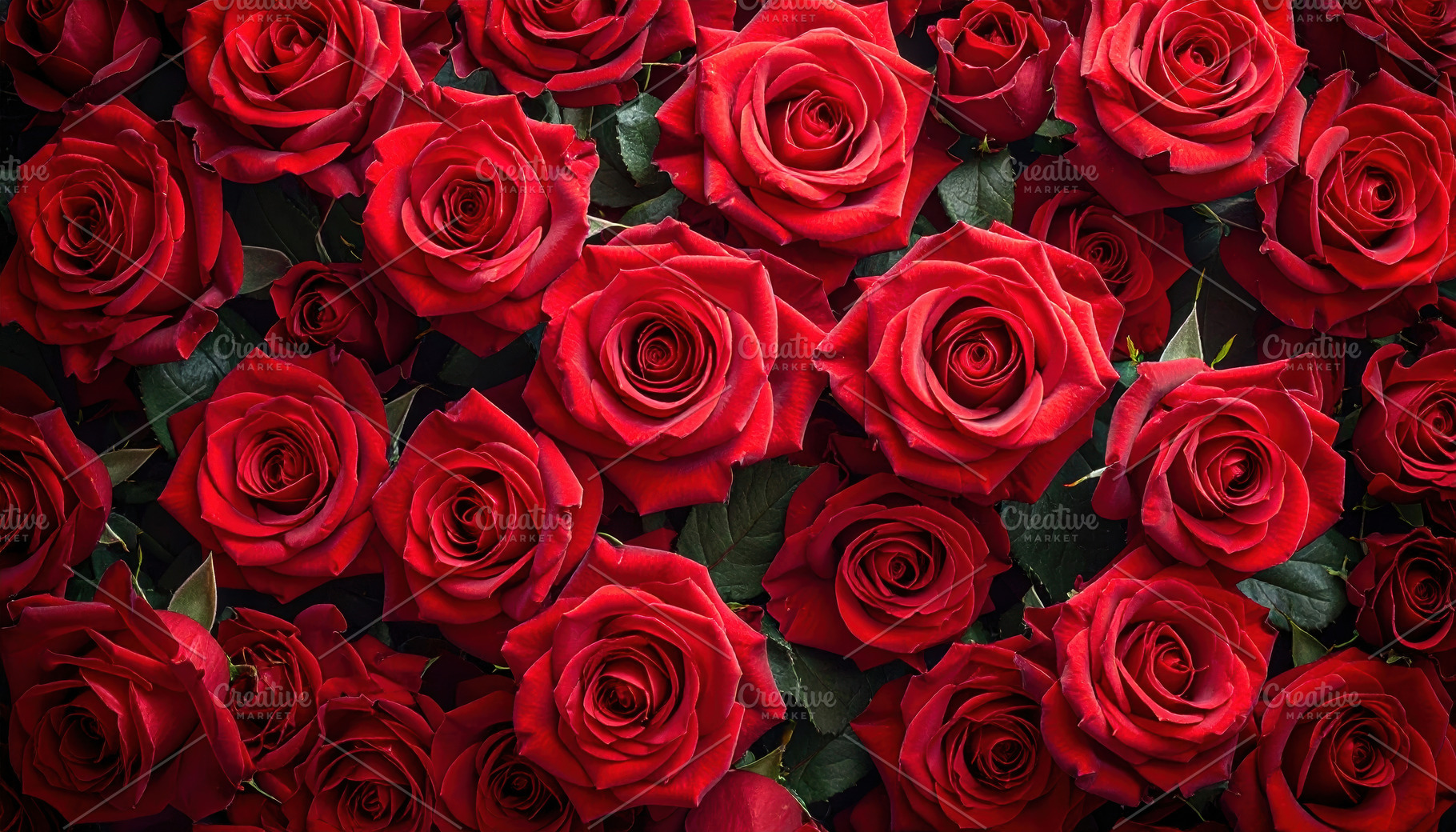 Red roses floral background pattern, a Background Photo by Davizro's Market