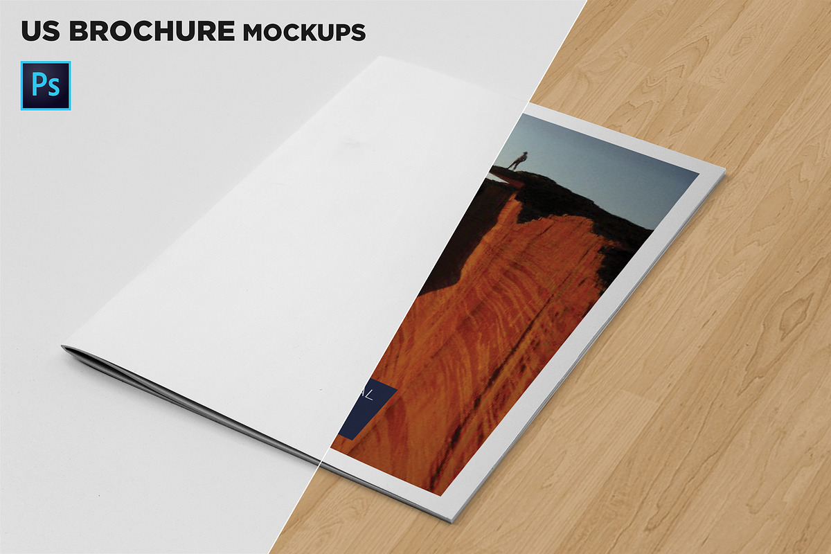 US Letter Brochure Mockups, a Print Template by Andre28 (Photo 1 of 7)