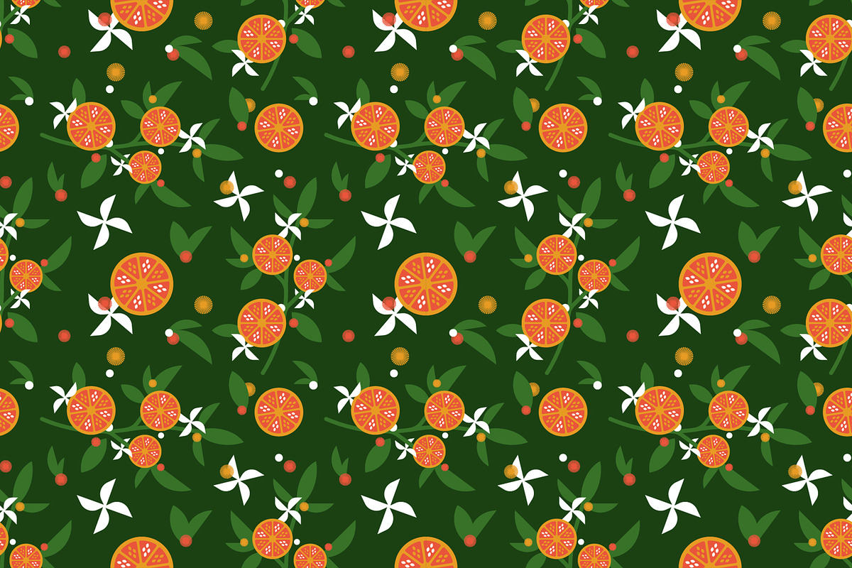 Orange Pattern (Citrus Grove), a Background Graphic by Lane Martin Design (Photo 1 of 3)