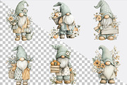 Whimsical Spring Gnome Clipart Bundl, an Illustration by SVGArt (Thumbnail 2 of 9)