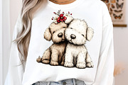 Whimsical Dogs Floral Clipart, an Illustration by SinaCreation (Thumbnail 10 of 11)