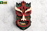 Tribal Mask V6 3D Layered | SVG Cut, an Object Graphic by pixaroma (Thumbnail 4 of 10)