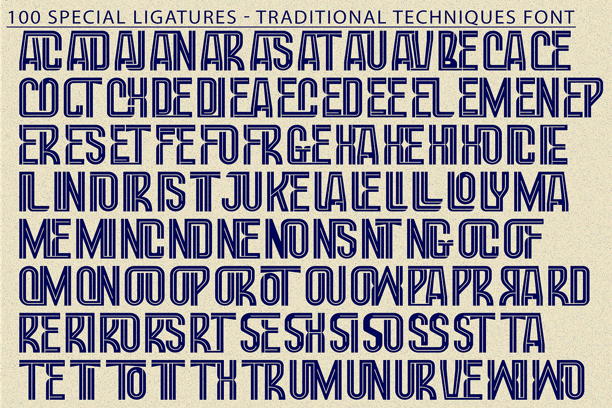 TRADITIONAL TECHNIQUES - SPORT FONT, a Sans Serif Font by 177Studio (Photo 7 of 8)