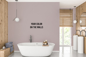 Wall Art Mockup - Bathroom Scene