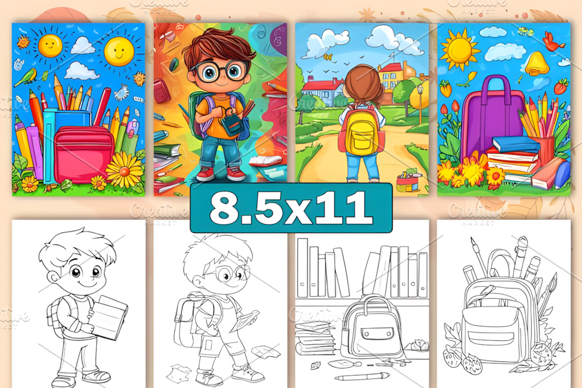 Back to School Coloring Pages, an Education Illustration by Coco Bloom (Photo 2 of 4)