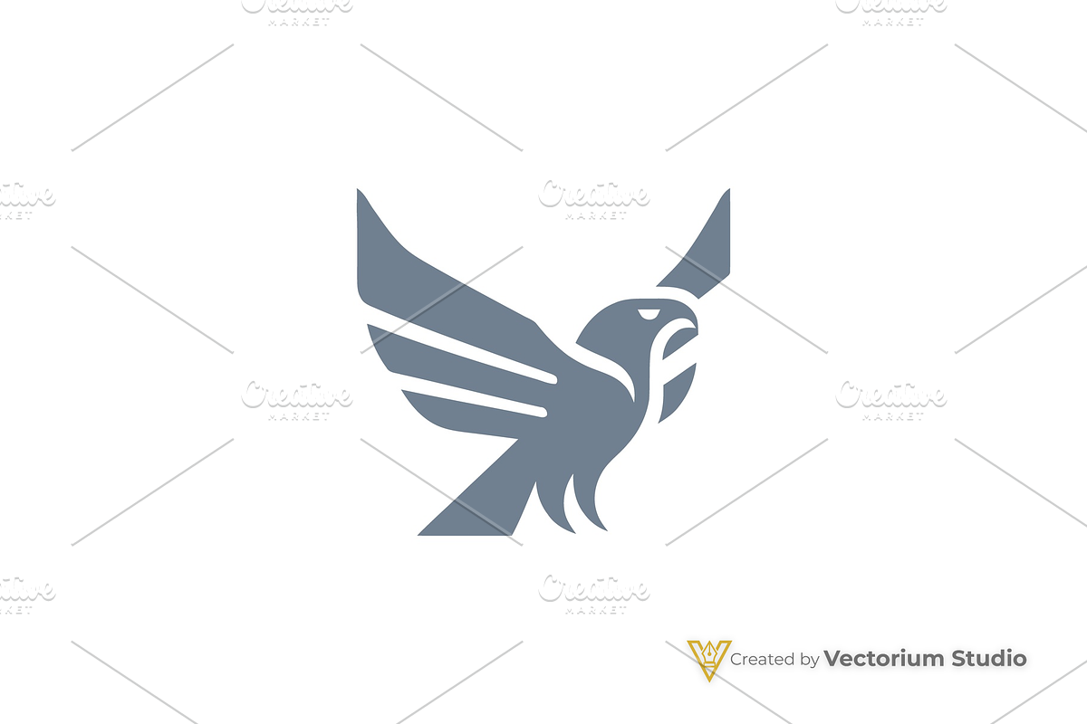 Geometric Eagle Flying Bird Logo, a Branding & Logo Template by Vectorium Studio (Photo 3 of 5)