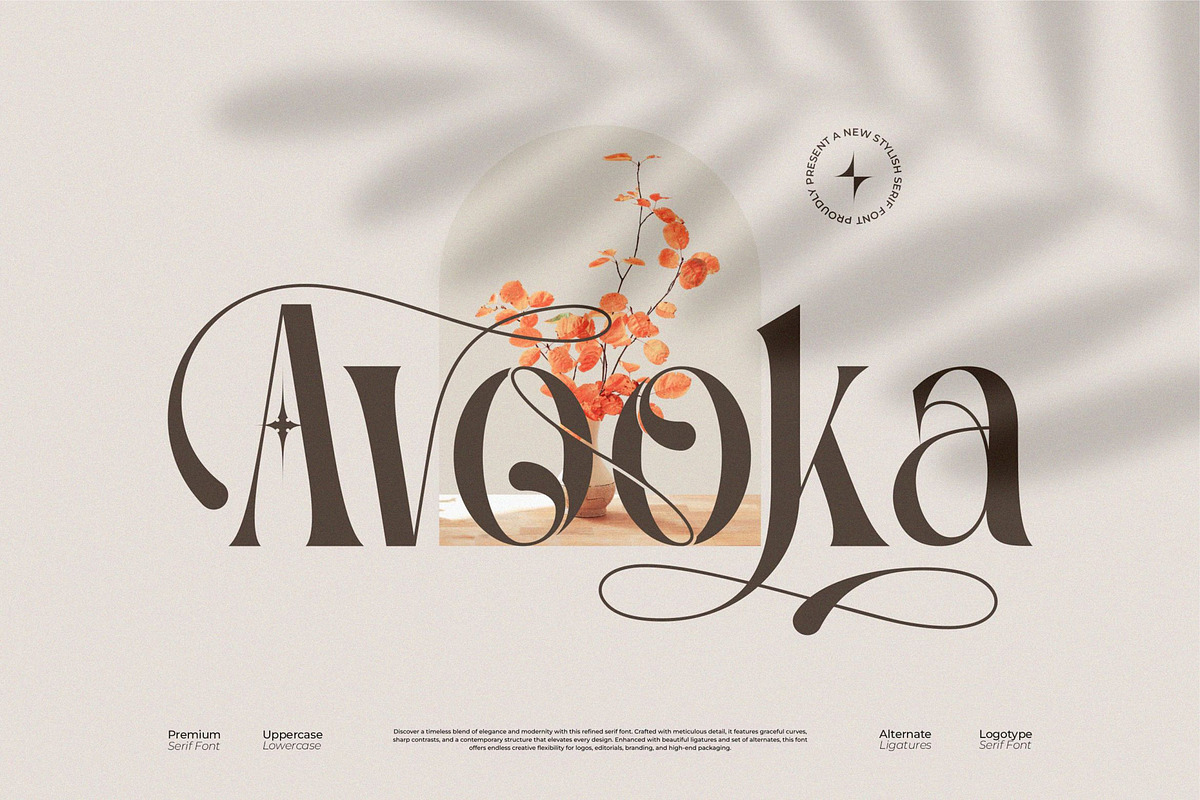 Avooka || Modern Serif Font, a Serif Font by Ermedia Studio (Photo 1 of 10)