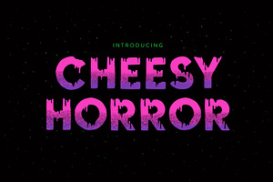 Cheesy Horror Font, a Sans Serif Font by 3ora