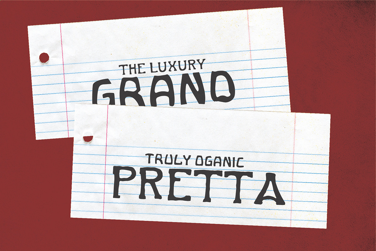 PRETTA & GRAND - DISPLAY DUO, a Serif Font by Rusted Works (Photo 2 of 5)