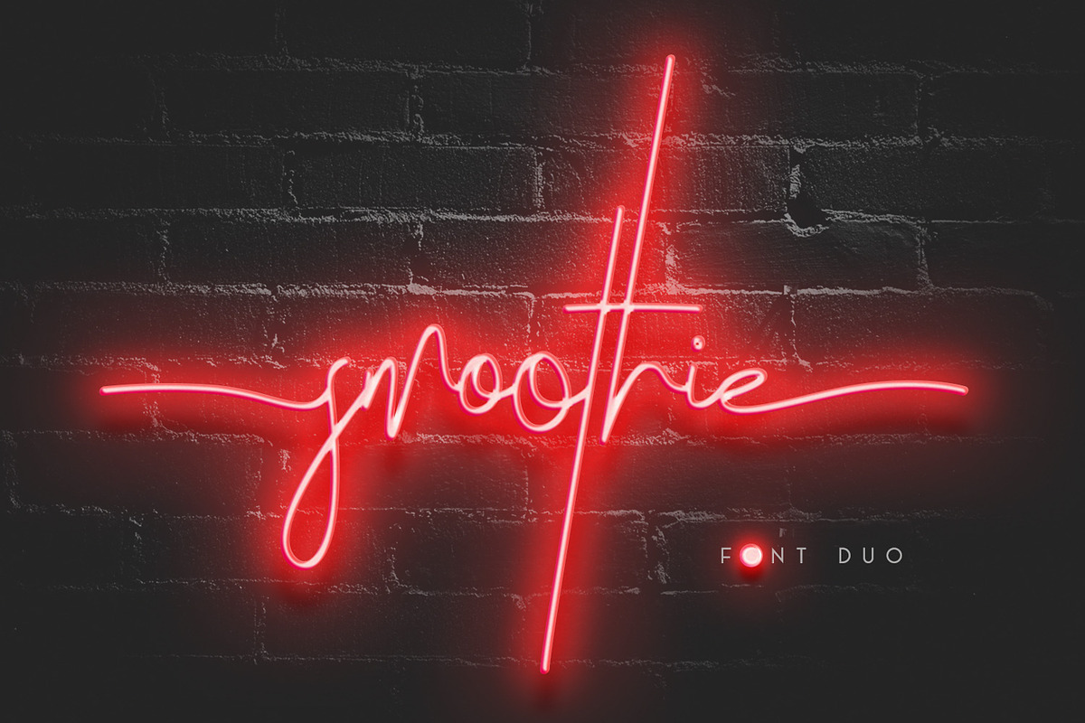 Smoothie Font Duo, a Script Font by FactoryType Studio (Photo 1 of 10)