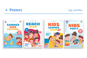 Kids Playing on the beach Watercolor, a Person Illustration by CreativeValuation (Thumbnail 7 of 15)