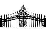 Classic Wrought Iron Gate Silhouette, an Object Graphic by Designer_Momina (Thumbnail 9 of 9)