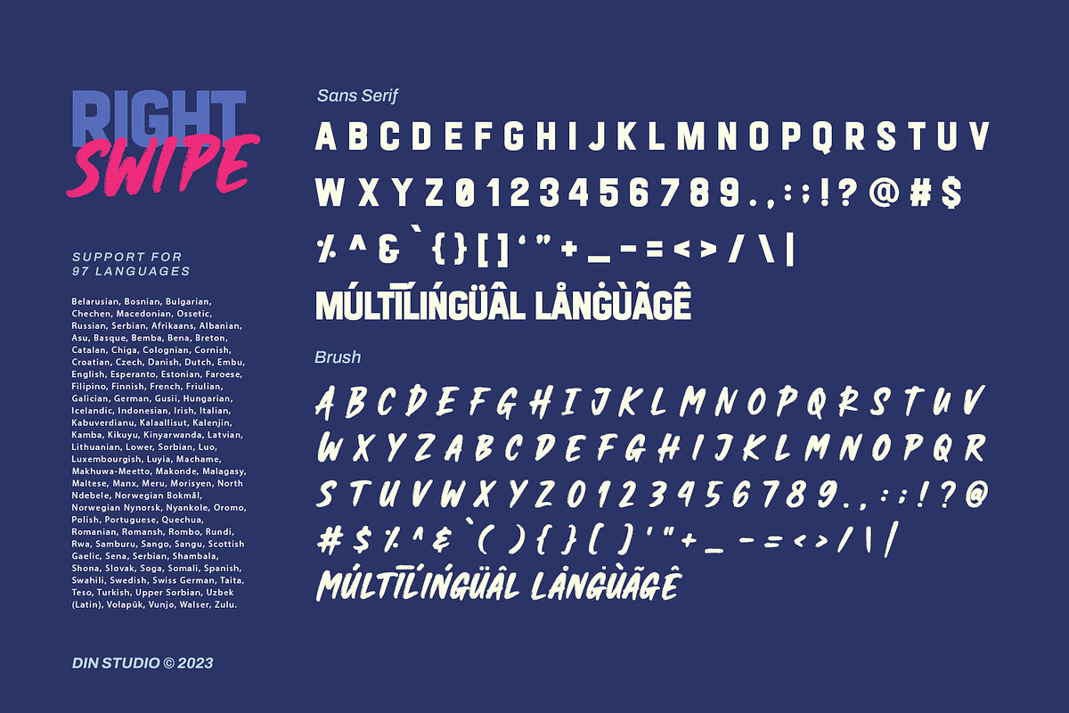 Right Swipe, a Script Font by din-studio.com (Photo 7 of 10)