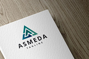 ASMEDA Abstract Triangle Tech Logo, a Branding & Logo Template by Design_Planet (Thumbnail 2 of 2)