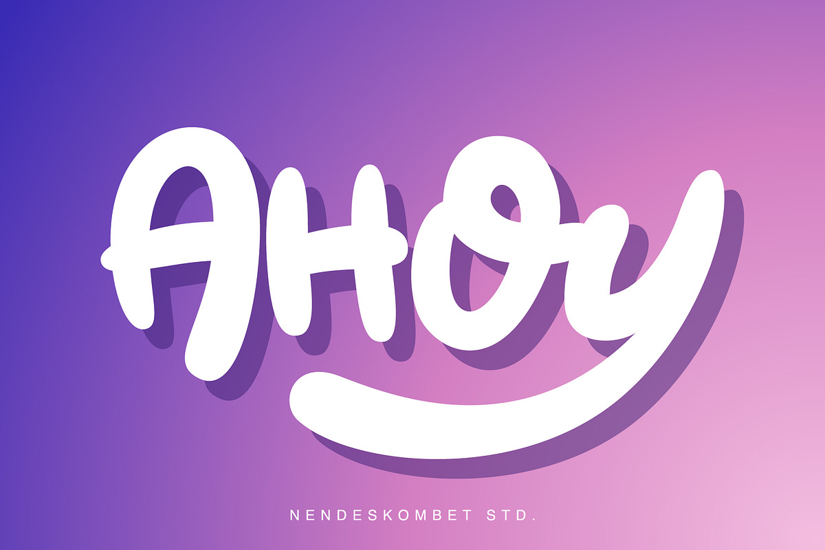 AHOY FONT, a Handwritten Font by NendesKombet Studio (Photo 1 of 10)