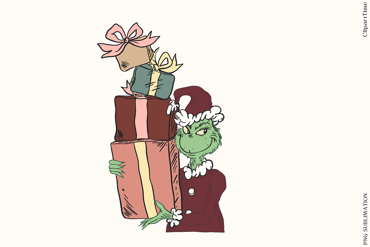 Merry Grinchmas Sublimation Bundle, a Decorative Illustration by ClipArtTime (Photo 5 of 10)