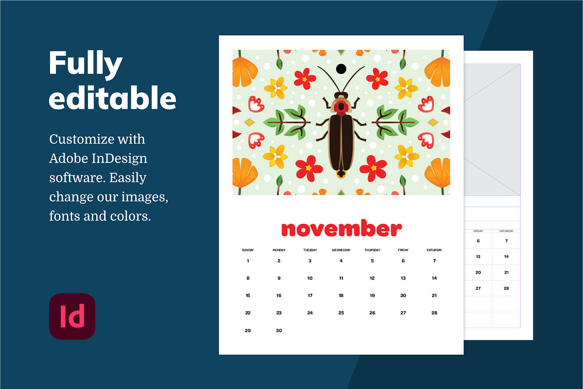 2026 InDesign Calendar Templates preview 2