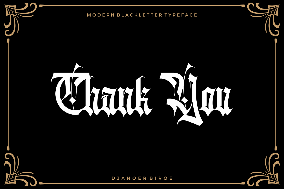 DB Bokutton Blackletter Typeface, a Blackletter Font by Sitintahitam (Photo 8 of 8)
