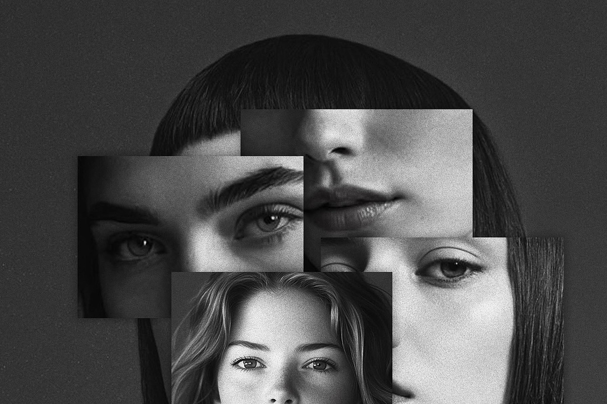 Portrait Fragmented Shapes Photo