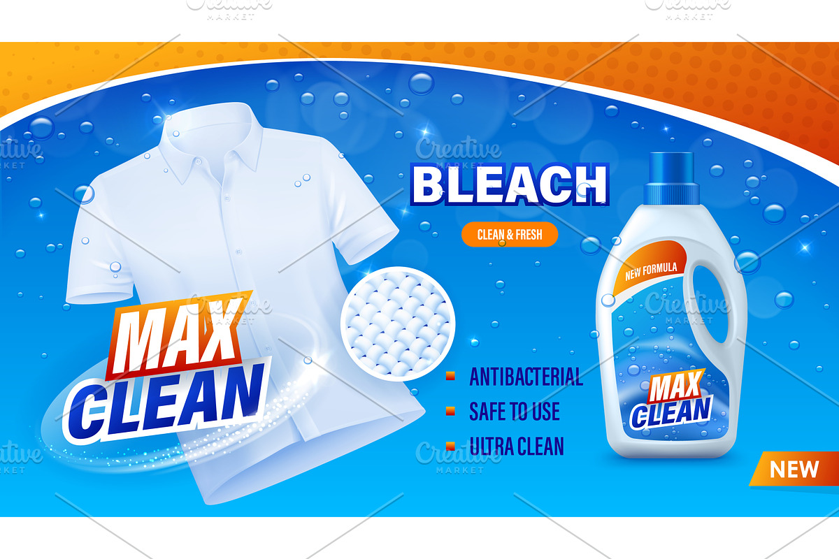 Laundry powder detergent cleaner, a Technology Illustration by Vector Tradition