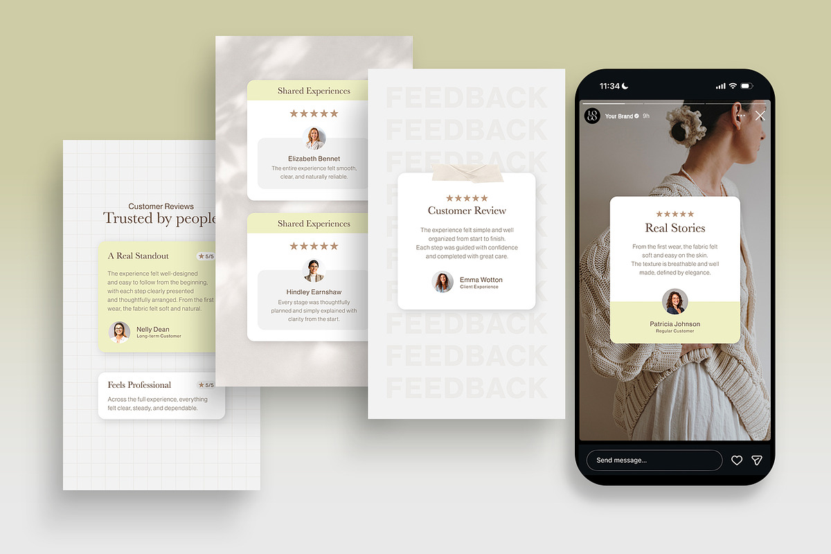 Testimonials & Reviews Social Media, a Social Media Template by BrandPacks (Photo 6 of 7)