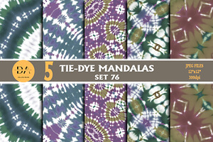 Tie Dye Mandalas Set 76