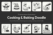 Cooking and Baking Doodle Icons, an Outline Icon by Vectors Market (Thumbnail 1 of 8)