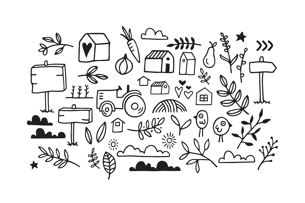 Cottage & Farmhouse Font + Doodles preview 7