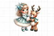 Cute Holiday Girls–Funny Christmas, an Illustration by CrexoraLab (Thumbnail 3 of 5)