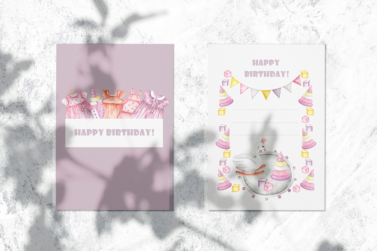 Little girl watercolor set. Nursery, a Person Illustration by SabinaWatercolorArt (Photo 14 of 15)