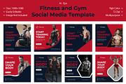 Fitness and Gym Instagram Template, a Social Media Template by Lakhan1998 (Thumbnail 1 of 3)