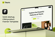 Tikorix. Framer Template, a Landing Page Template by Brandarnia (Thumbnail 1 of 4)