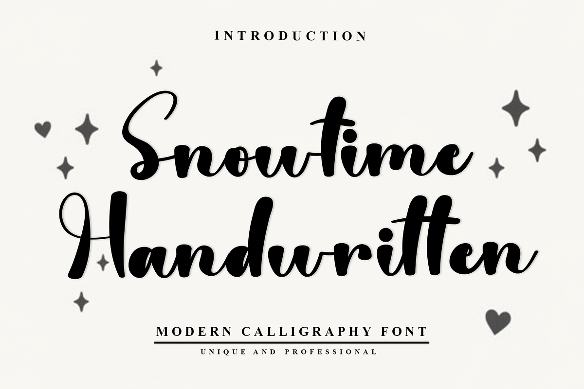 Snowtime Handwritten, a Handwritten Font by InermediaSTUDIO (Photo 1 of 8)