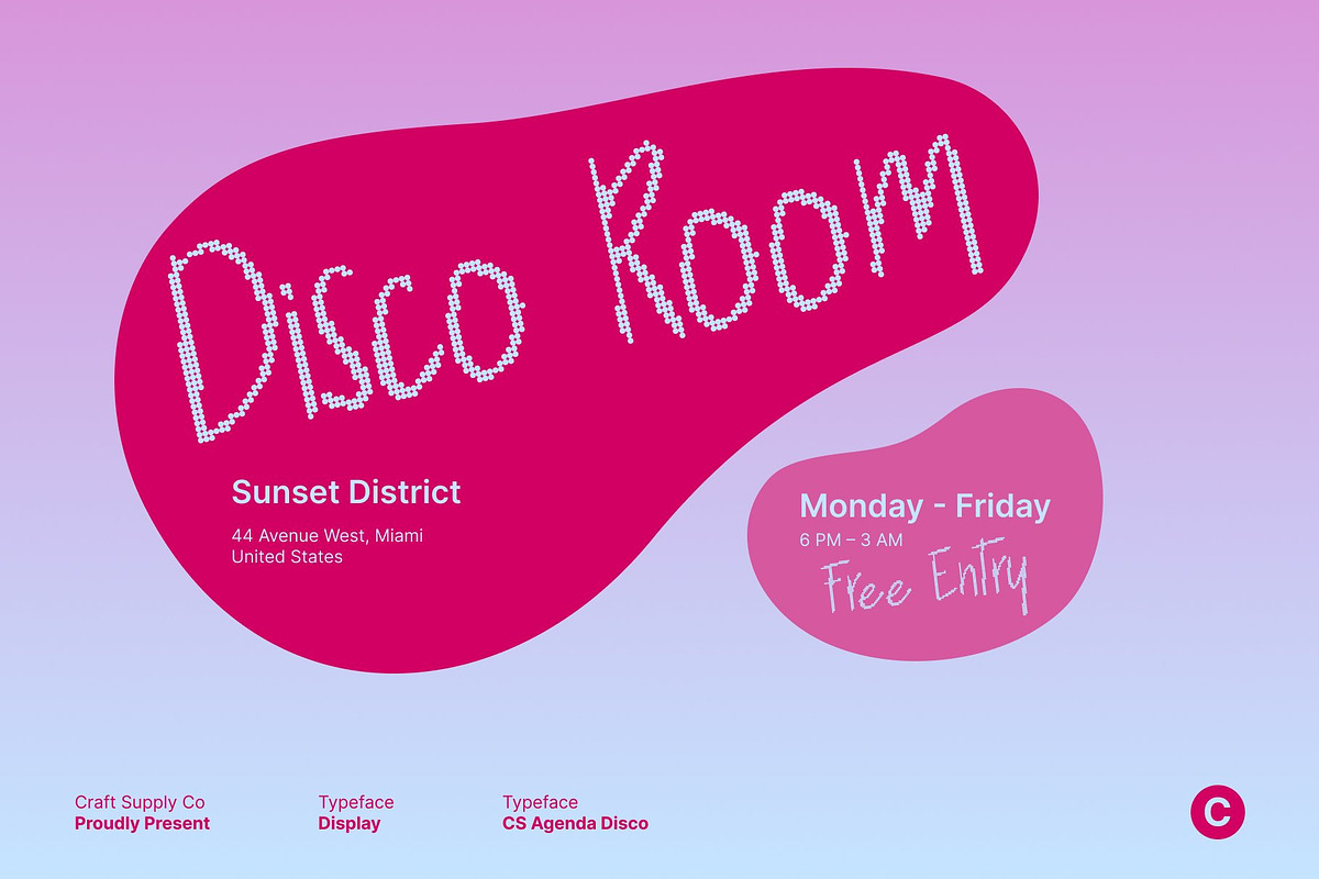 CS Agenda Disco, a Handwritten Font by Craft Supply Co. (Photo 4 of 8)