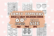 Comfy Patterns Bold & Easy Coloring, an Animal Illustration by Design Zone (Thumbnail 1 of 4)