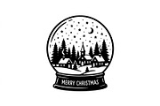 Festive Snow Globe Town Scenes, an Object Graphic by Creativeshirt (Thumbnail 3 of 3)