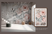 Mixed hand-painted art mural series, a Wallpaper Graphic by Muzi pear studio (Thumbnail 3 of 10)