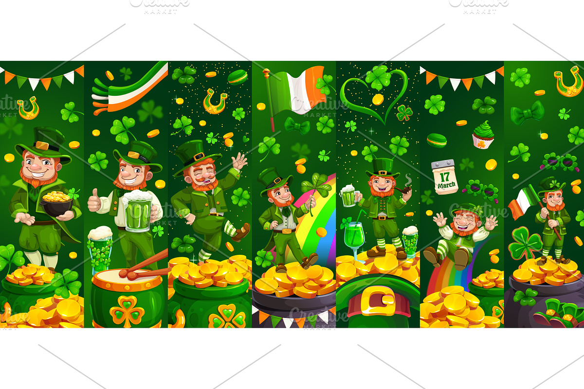 Happy St Patrick's day leprechauns, a Person Illustration by Vector Tradition