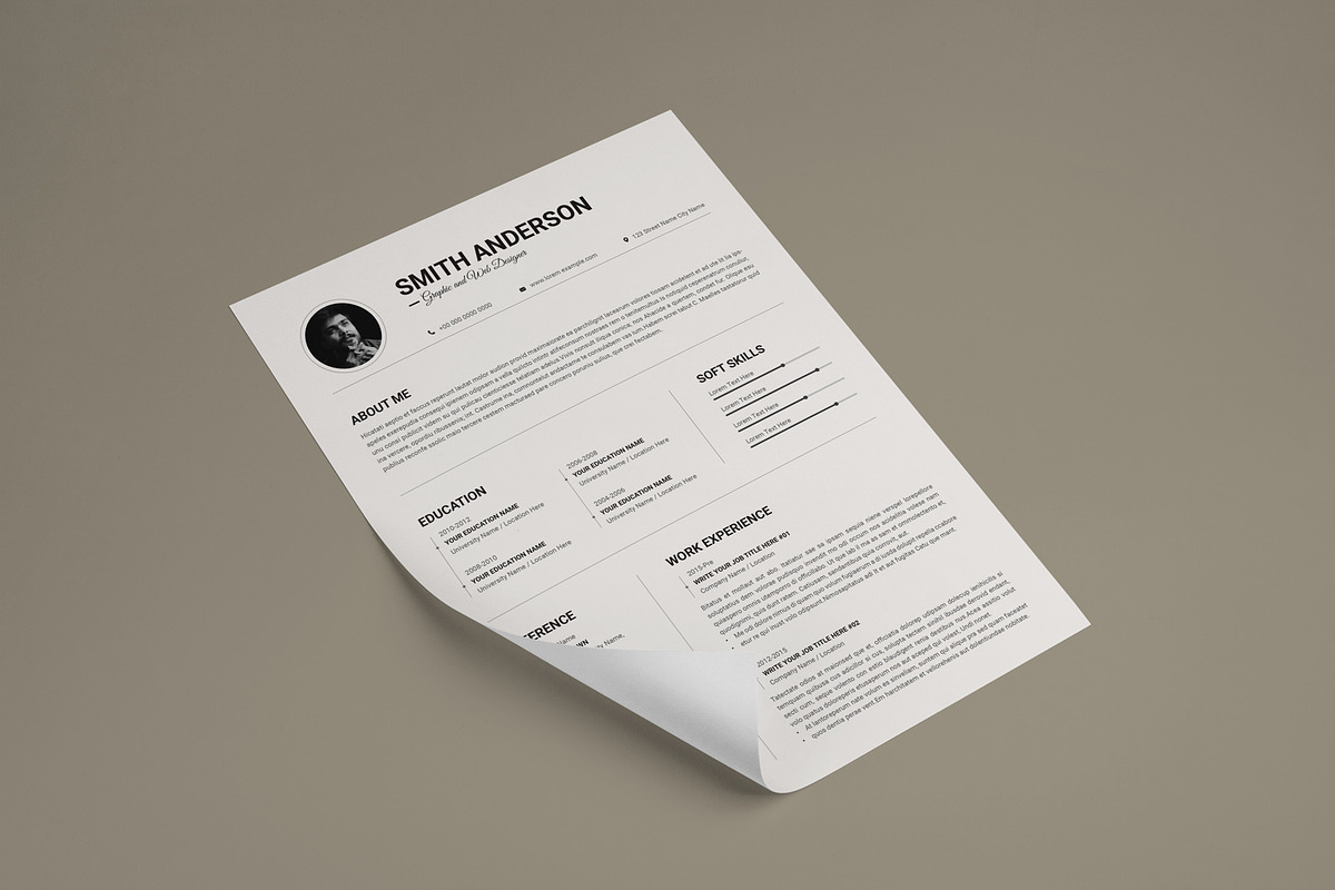 Resume / CV Template, a Resume Template by PixelStudio (Photo 2 of 4)