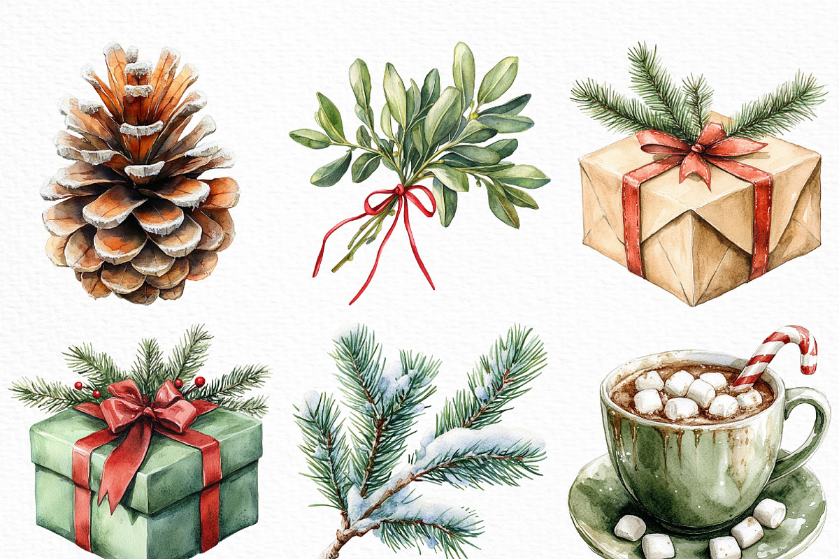 Rustic Red Green Christmas Winter, an Illustration by Craft Nest (Photo 2 of 5)