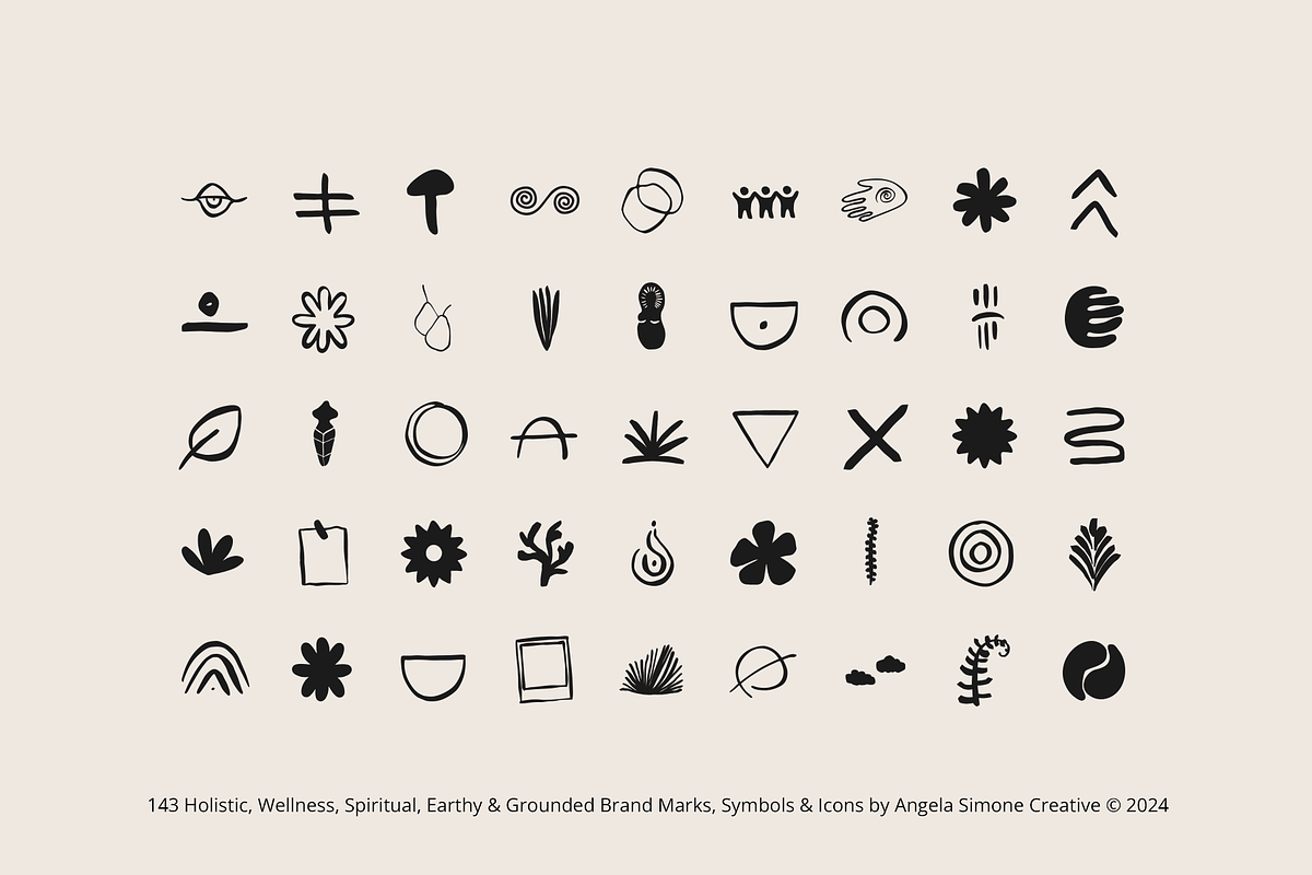 Holistic Wellness Spiritual Icons, a Solid Icon by angela simone creative (Photo 5 of 11)